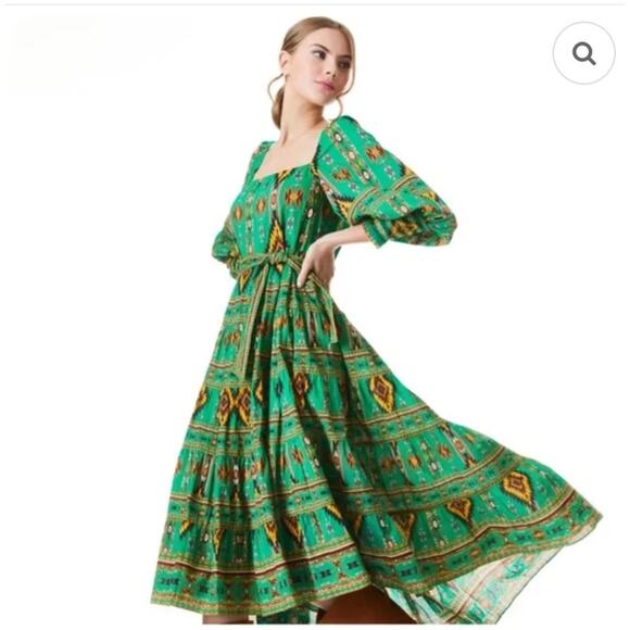 Alice + Olivia Rowen Square Neck Midi Dress - Picture 7 of 12